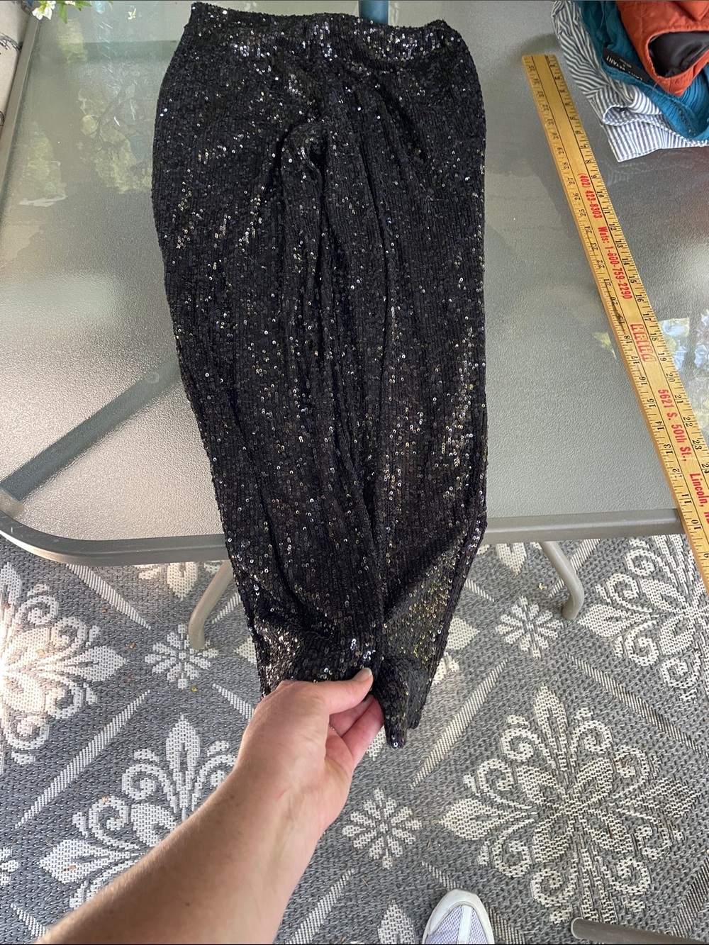 Cable & Gauge Black Sequin Trousers - Picture 10 of 10